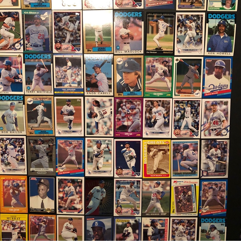 64 Los Angeles Dodgers baseball cards Kershaw Piazza Garvey Cey Hershiser Seager